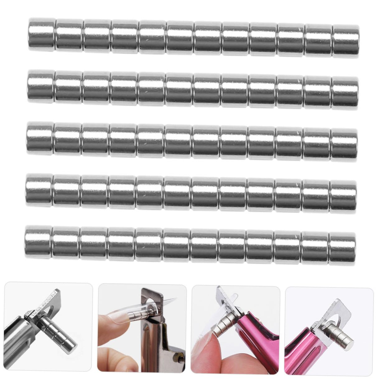 Imán Cilíndrico Para Uñas Herramienta Para Manicura De Gatos Imán Para Esmalte De Gel Herramienta Para Uñas Imán Para Uñas Imán Para Uñas Imán Potente 5 paquetes*4