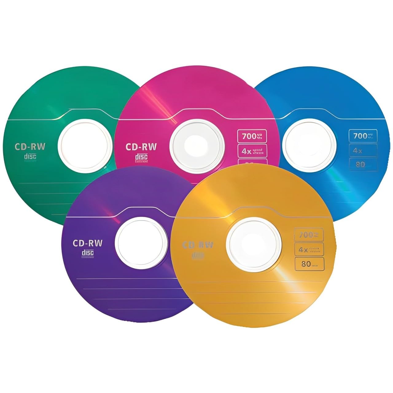 Genuine Branded CD-RW 8-12X 700MB Colour Pro Version Pack of (2)