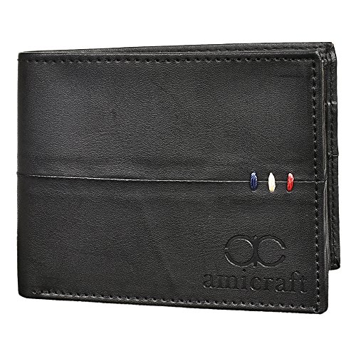 Image of Amicraft PU Leather Men's Combo Pack Of Wallet & Reversible Belt Gift Set