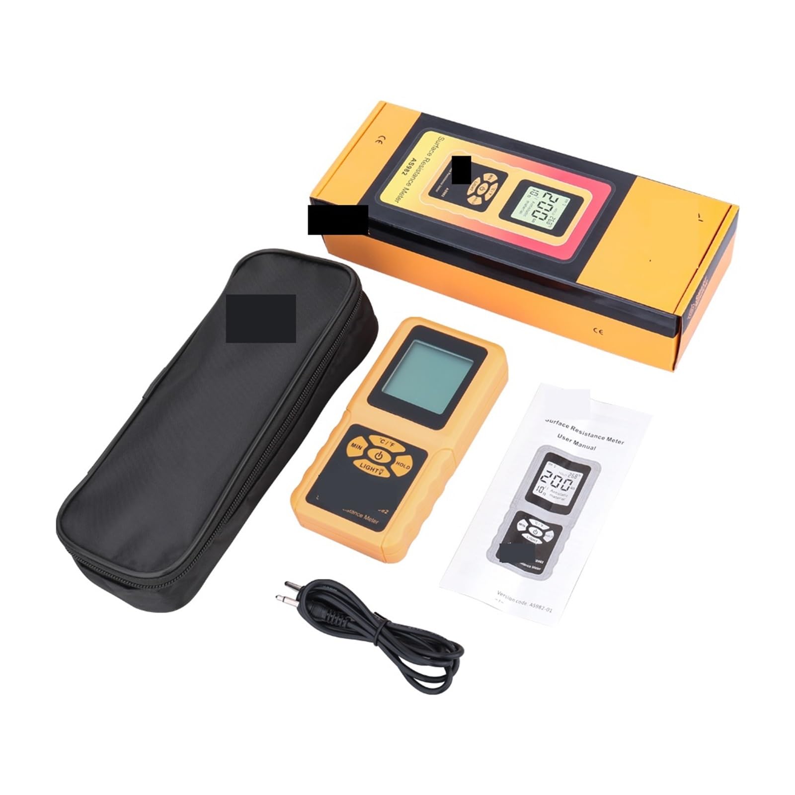 Tester rezystancji izolacji Inteligentny czujnik Przenośny wyświetlacz LCD Tester rezystancji Suace Ręczny miernik rezystancji Suace z funkcją przechowywania danych Elektroniczny tester konserwacji