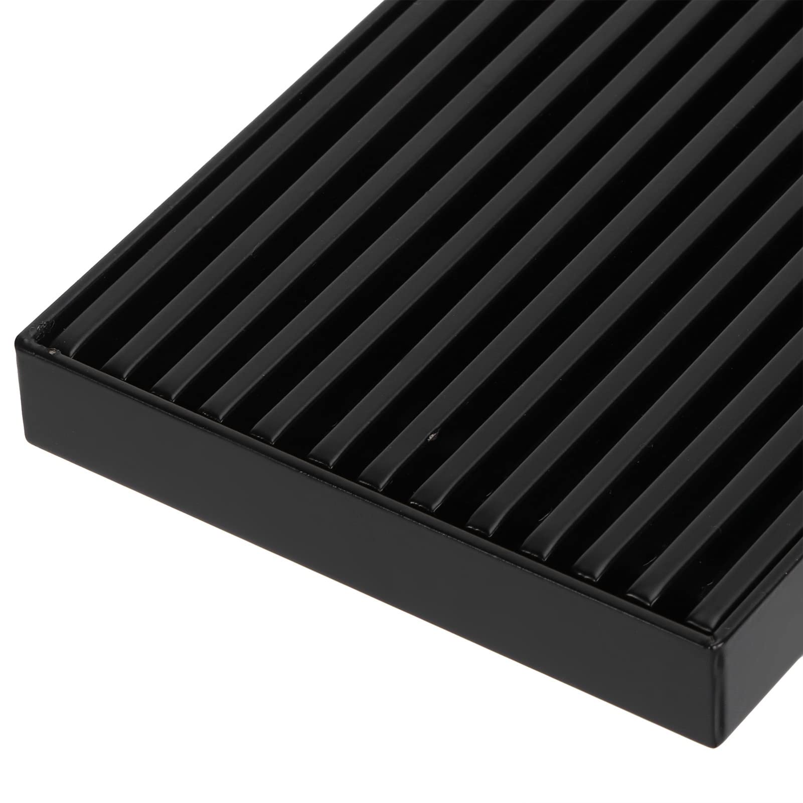 Desagüe Lineal para Ducha con Tapa extraíble, desagüe de Piso para baño en Acero Inoxidable 304 Color Negro Mate, desagüe Lineal Moderno de 30 cm para Cuarto de Ducha con Filtro