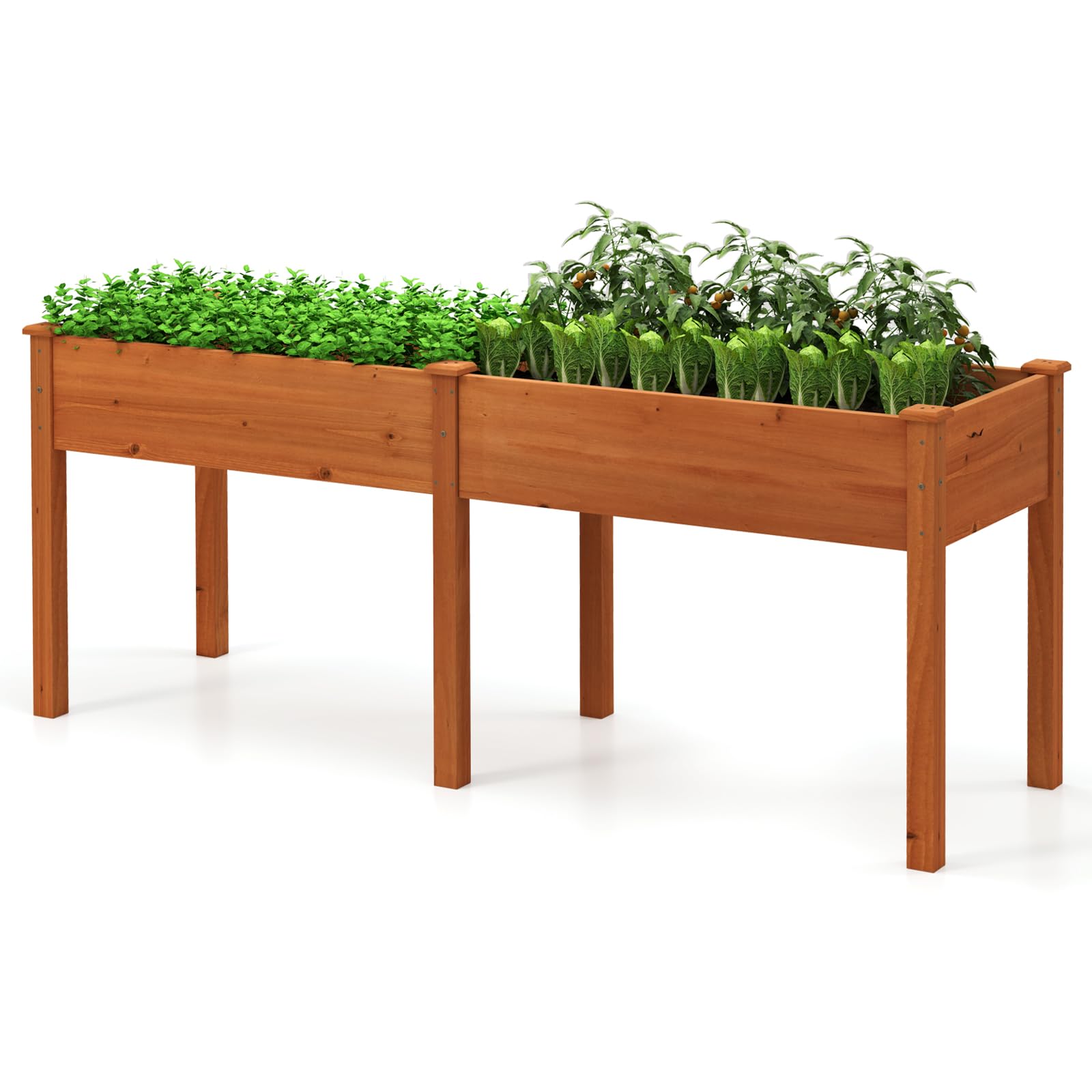 Potager en bois surélevé HOMASIS anti-mal de dos pour patio