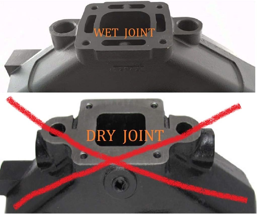 Mercruiser 330 340 MIE Chevy Marine 454 7.4 7.4L GLM Exhaust Manifolds+4" Risers