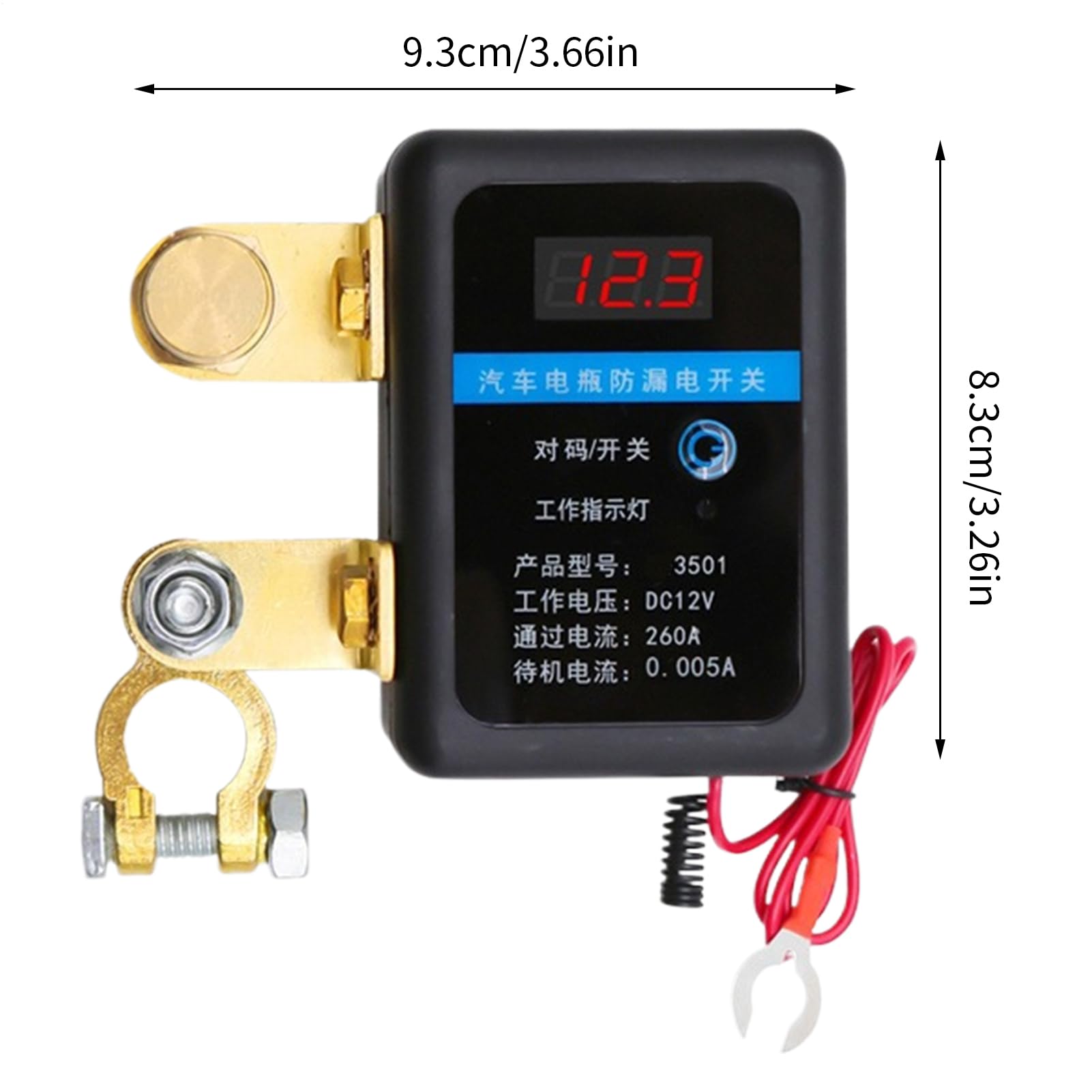 Interrupteur d'isolation de batterie de voiture - Unité de télécommande sans fil - Relais de disjoncteur de camion - Anti-vol - Contrôleur d'alimentation de batterie de sécurité - Boîtier de commande