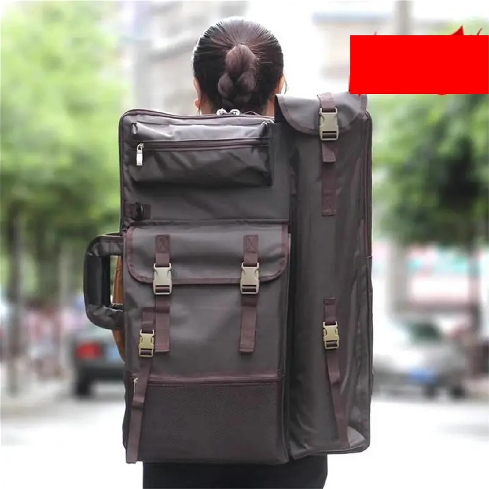 Kunstportfolio Koffer Große Künstlertasche A2 Art Portfolio Rucksack Zeichenbrett Künstlerbedarf Tasche Reise Tragbare Kunsttasche for Künstler(Black)