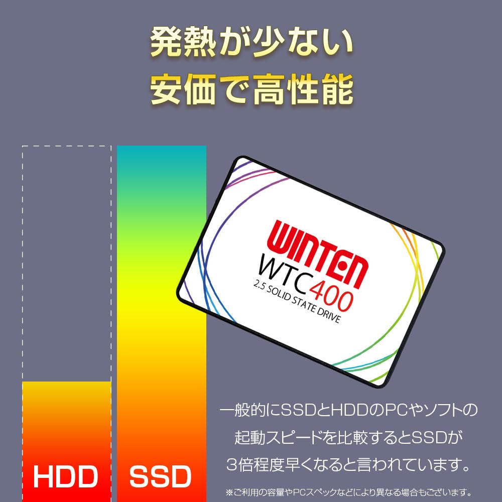 Amazon | WINTEN SSD 2TB 2.5インチ 最大読取550MB/s 最大書込520MB/s