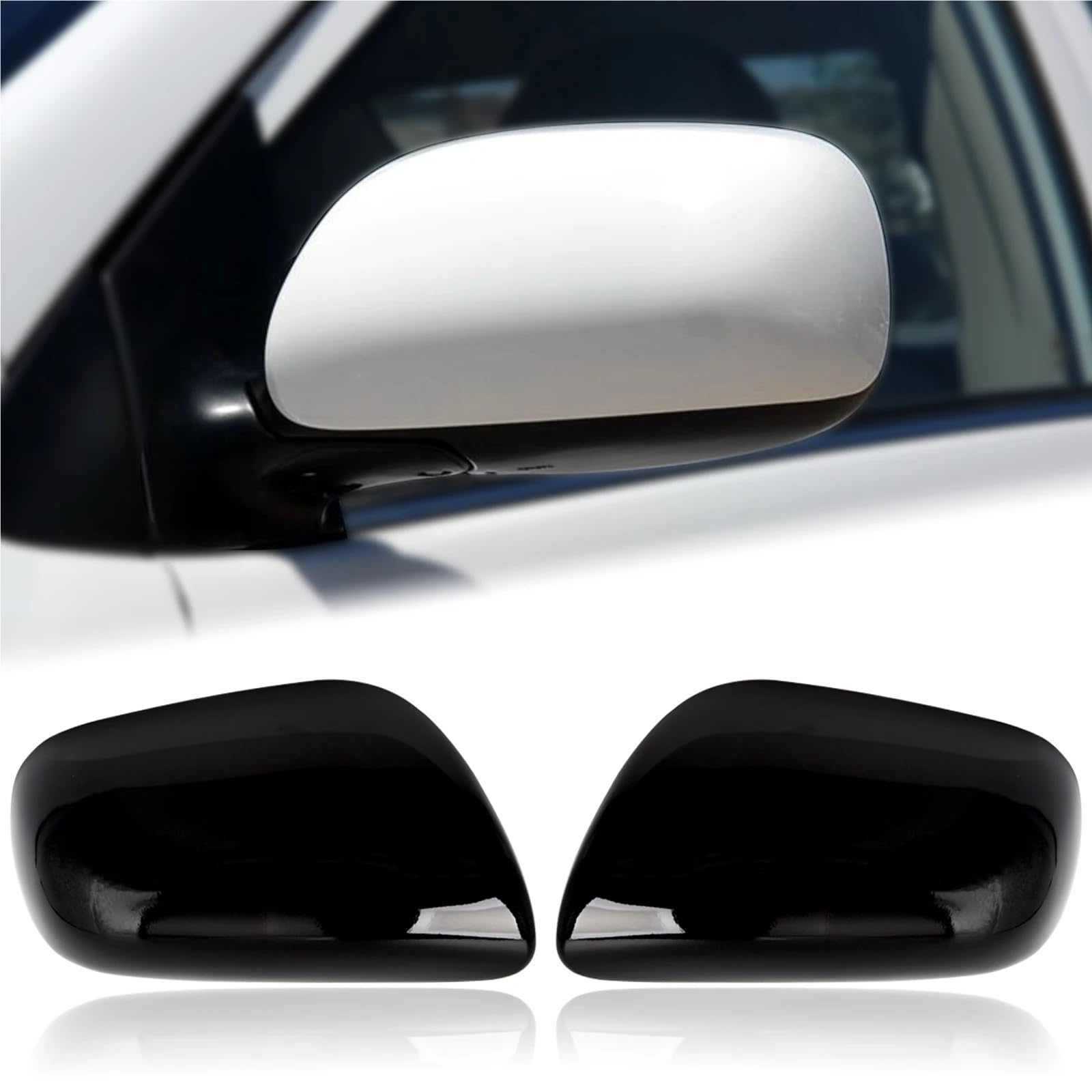 Auto Spiegelkappen Für Toyota Für Corolla 2007 2008 2009-2013 | Autotür-Rückspiegelabdeckung, Seitentür-Rückspiegel-Abdeckkappengehäuse(Gray Right)