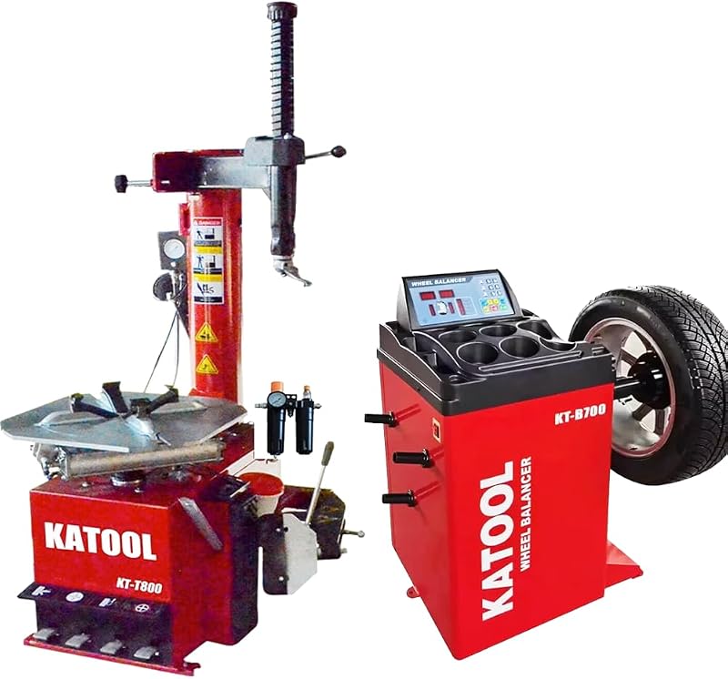 KATOOL KT-T800/B700 Cambiador de neumáticos y balanceador de ruedas, máquina combinada, equipo de taller de garaje para reparación de neumáticos y equilibrio de ruedas