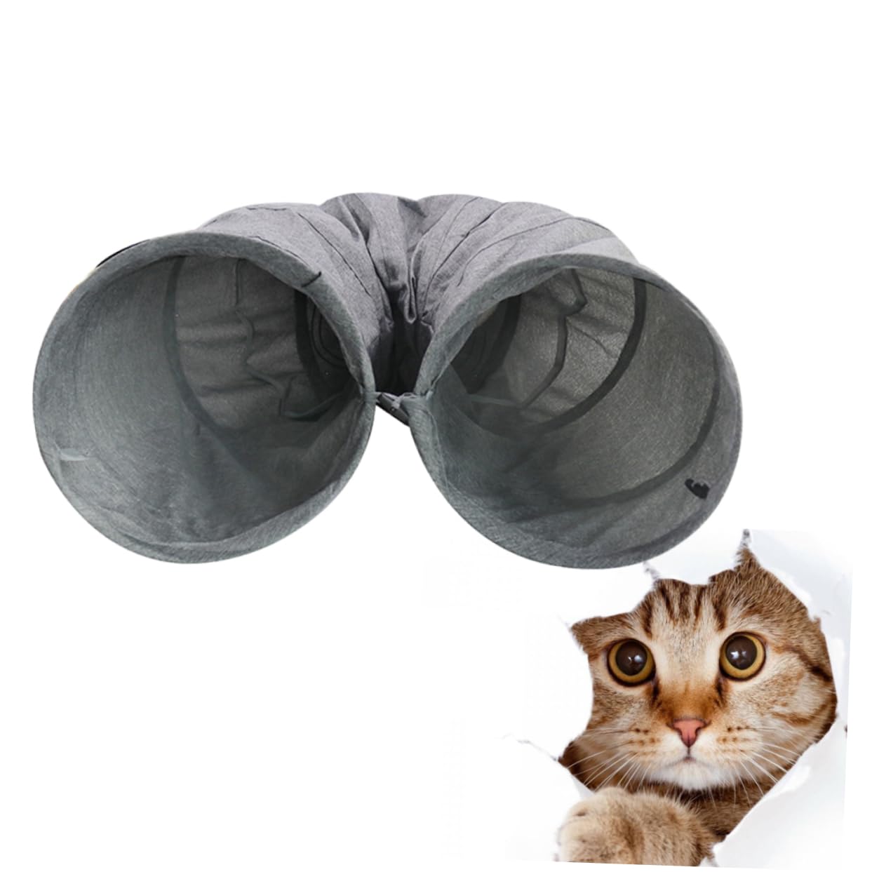 SUPVOX Tunnel Pieghevole per Gatti con Carta Sonora Giocattolo Interattivo per Gattini Resistente e Divertente 135