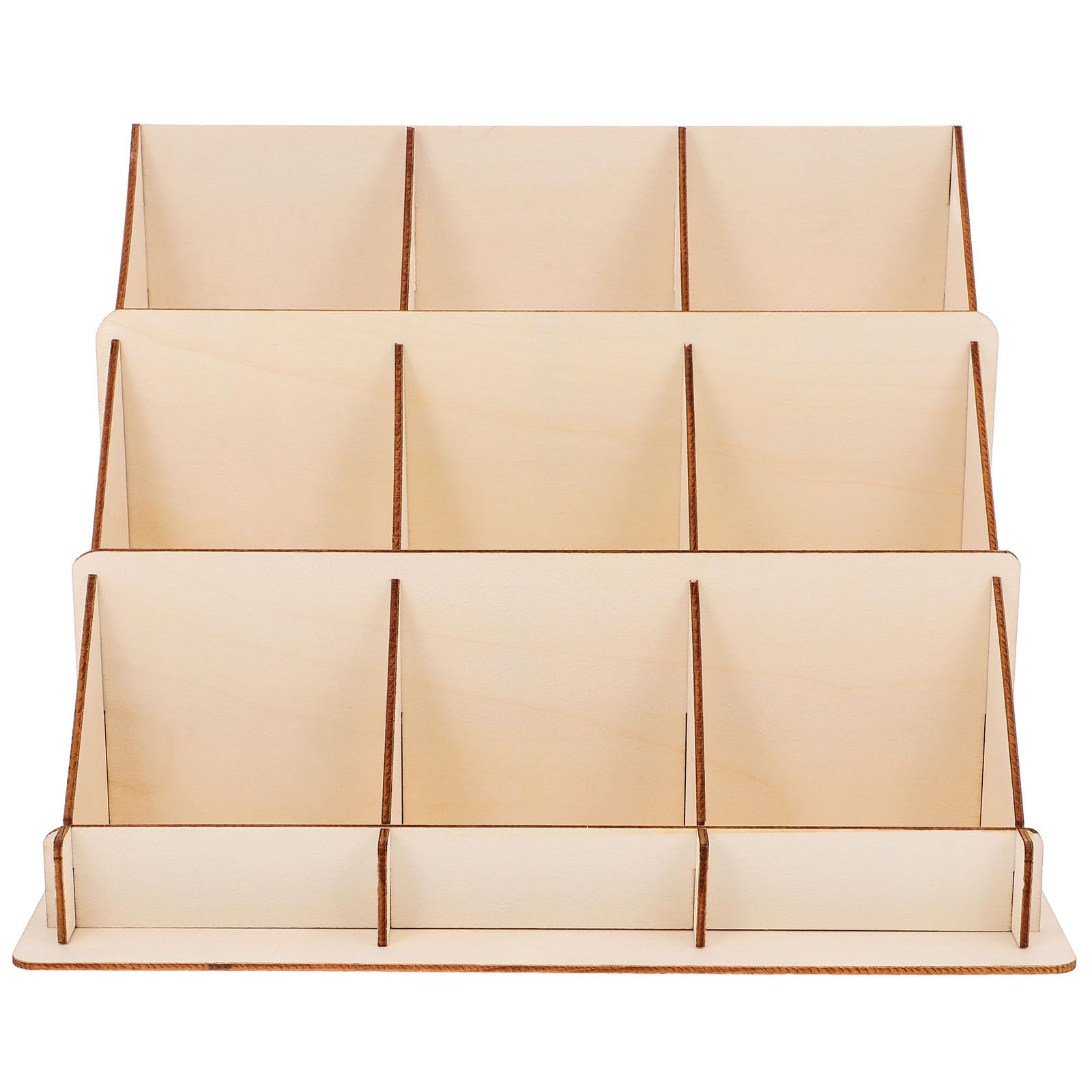 Présentoir de cartes de vœux en bois pour comptoir de boutique et réception