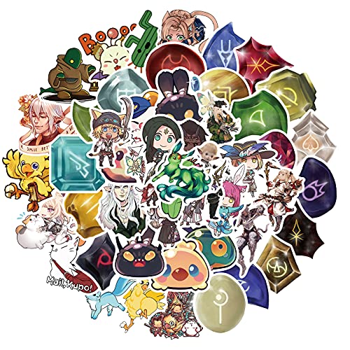 Final Fantasy Game Stickers 50Pcs Cartoon Stickers Kids Teens Sticker Laptop Bedroom Wardrobe Car Skateboard Motorcycle Bicycle Mobile Phone Luggage Guitar Diy Decal(Final Fantasy) #TOP3
