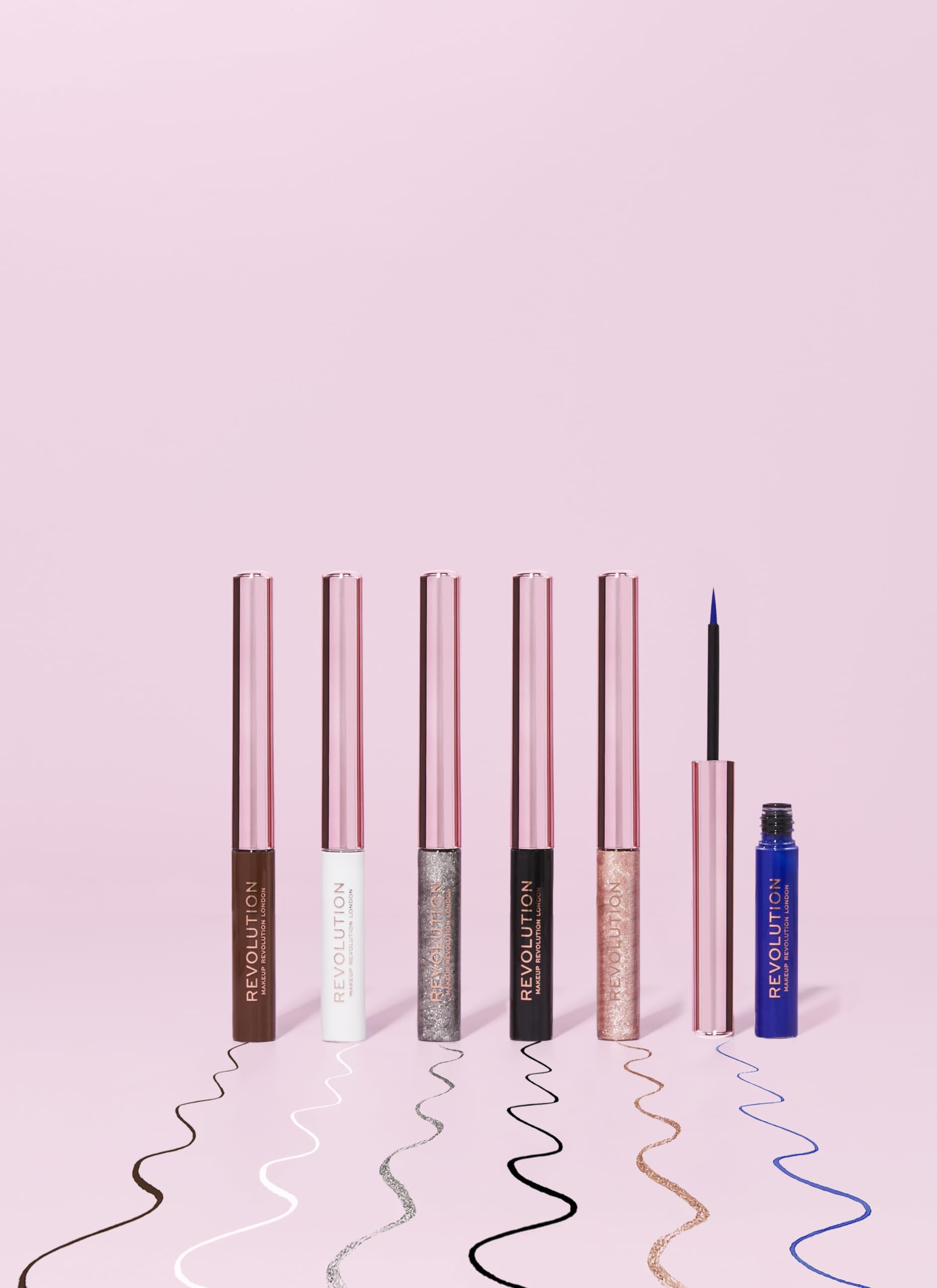 Makeup Revolution, Super Flick Liquid Eyeliner, Highly Pigmented, Blue, 2.4 ml, 0.6 ml (Pack of 4) - Image 4
