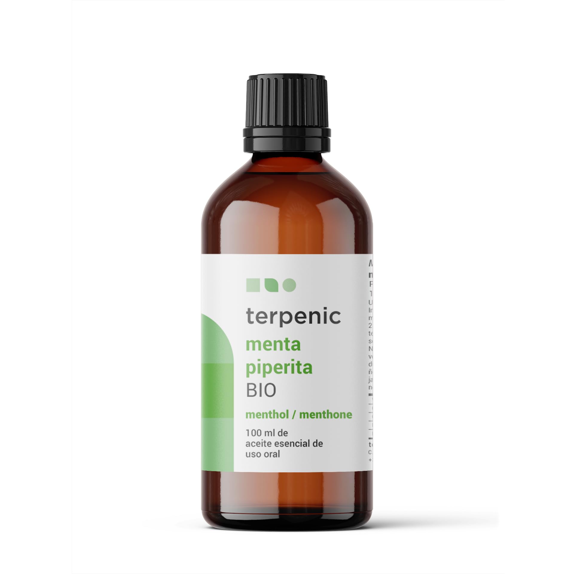 TERPENIC – Aceite Esencial de Menta Piperita (Mentha piperita) – BIO – 100 ml - Uso Oral – Frescor intenso y máxima pureza aromática