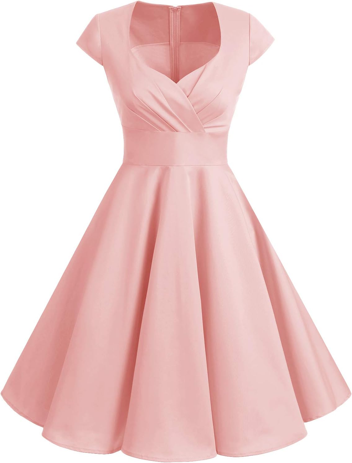 bbonlinedressWomen's 50s 60s A Line Rockabilly Dress Cap Sleeve Vintage Swing Party Dress
