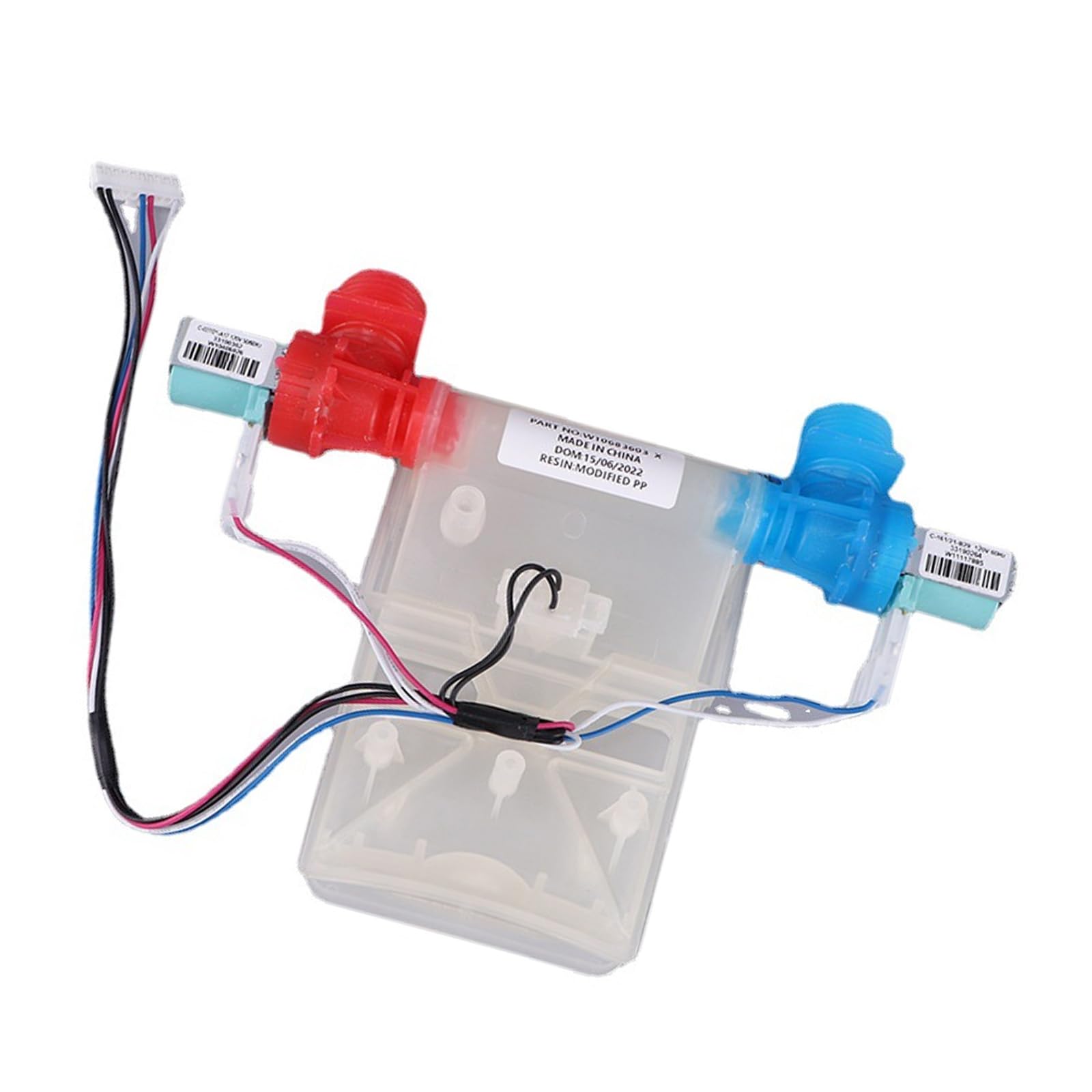 Msioytog Hot Cold Water Regulator Assembly with Thermistor Transducer for Multiple Washer Models ABS Permanent Water Entrance Regulator