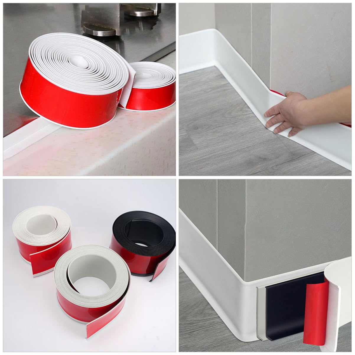 jojofuny Moldura de Esquina de Pared Adhesiva Flexible para Bordes de Pared Autoadhesivos para Decoración de Paredes y Acabados de Azulejos
