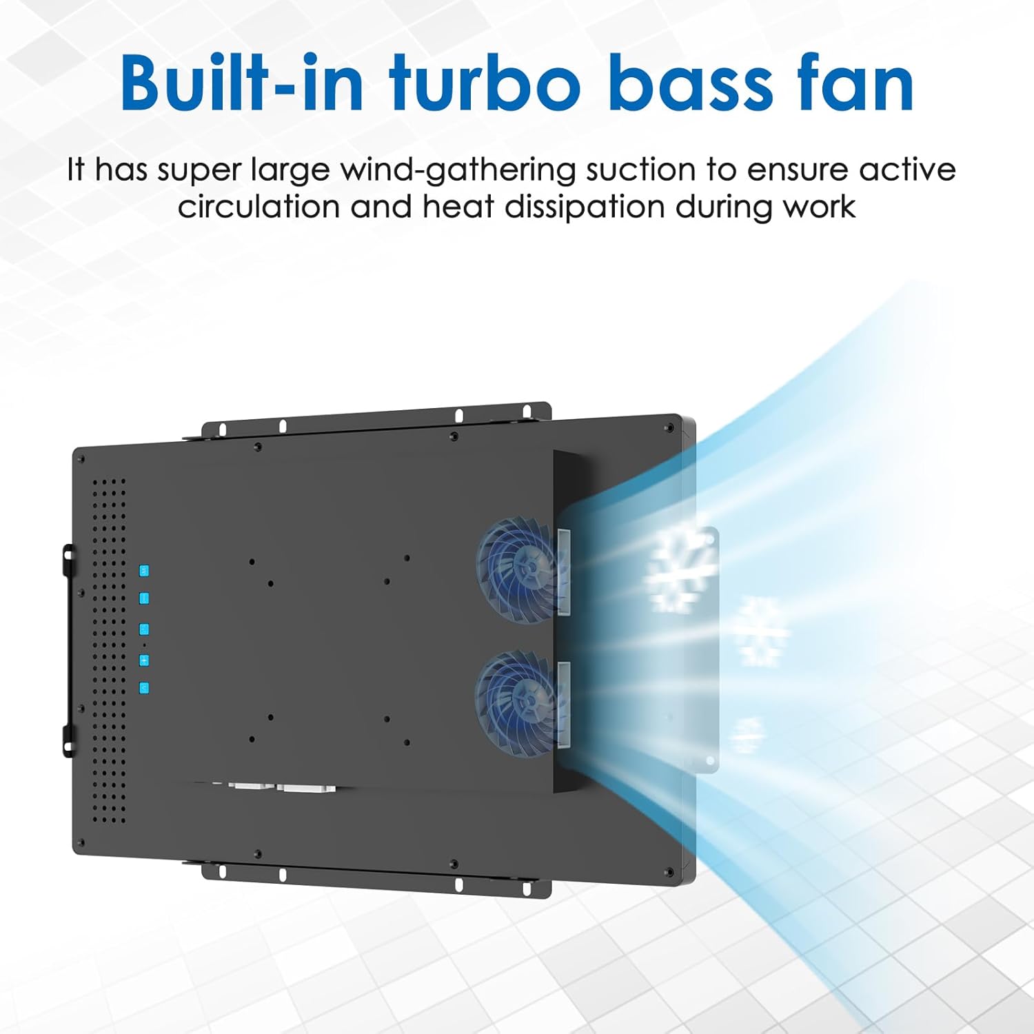 High Brightness 15.6 Inch Industrial Outdoor Open Frame Touch Screen Monitor Wall Mount Embedded Touch Monitor - VGA+HDMI+DVI Port - 16:9