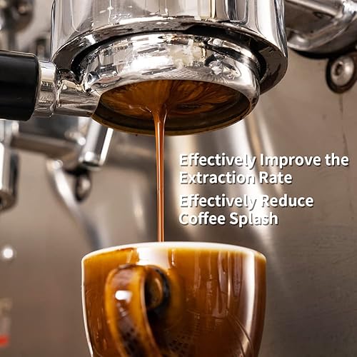 Miniatura 7 de watchget Filtro de papel espresso de 2.087 in con soporte acrílico, filtro de café expreso sin blanquear, pantalla de disco portafiltro, compatible