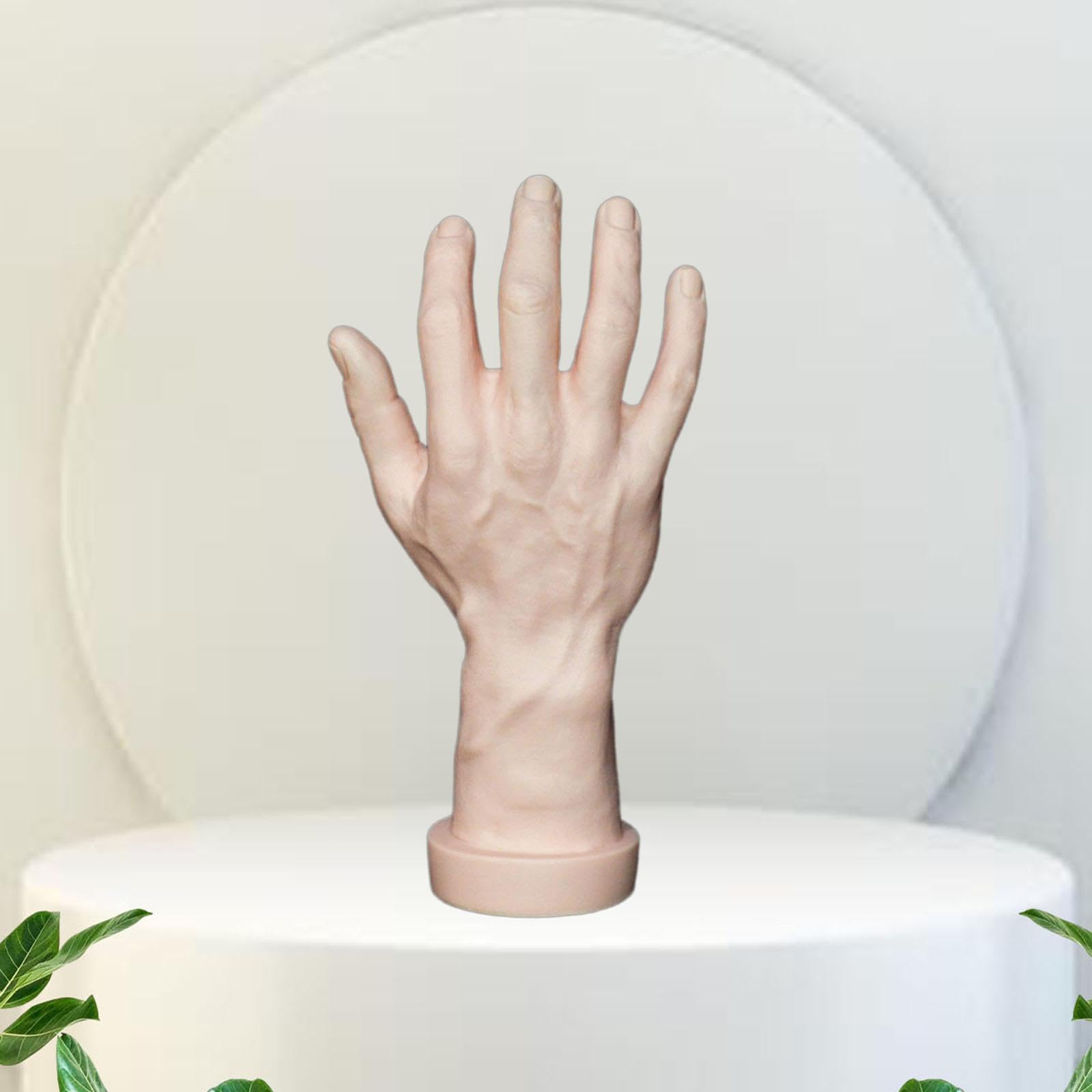 perfk Modello di Mano Maschile, Falsa Mano Umana spettrale realistica, Simulazione, battute Giocattolo, Mano di manichino per la Decorazione del Cosplay di, Destra, Pelle
