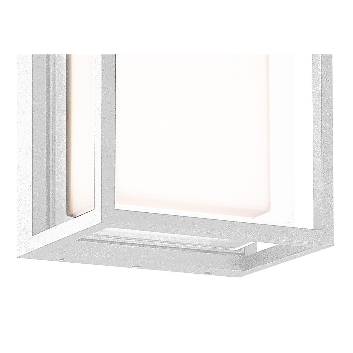 Mantra Iluminación. Modello CHAMONIX Applique da esterno rettangolare realizzato in alluminio e policarbonato finitura in colore grigio scuro