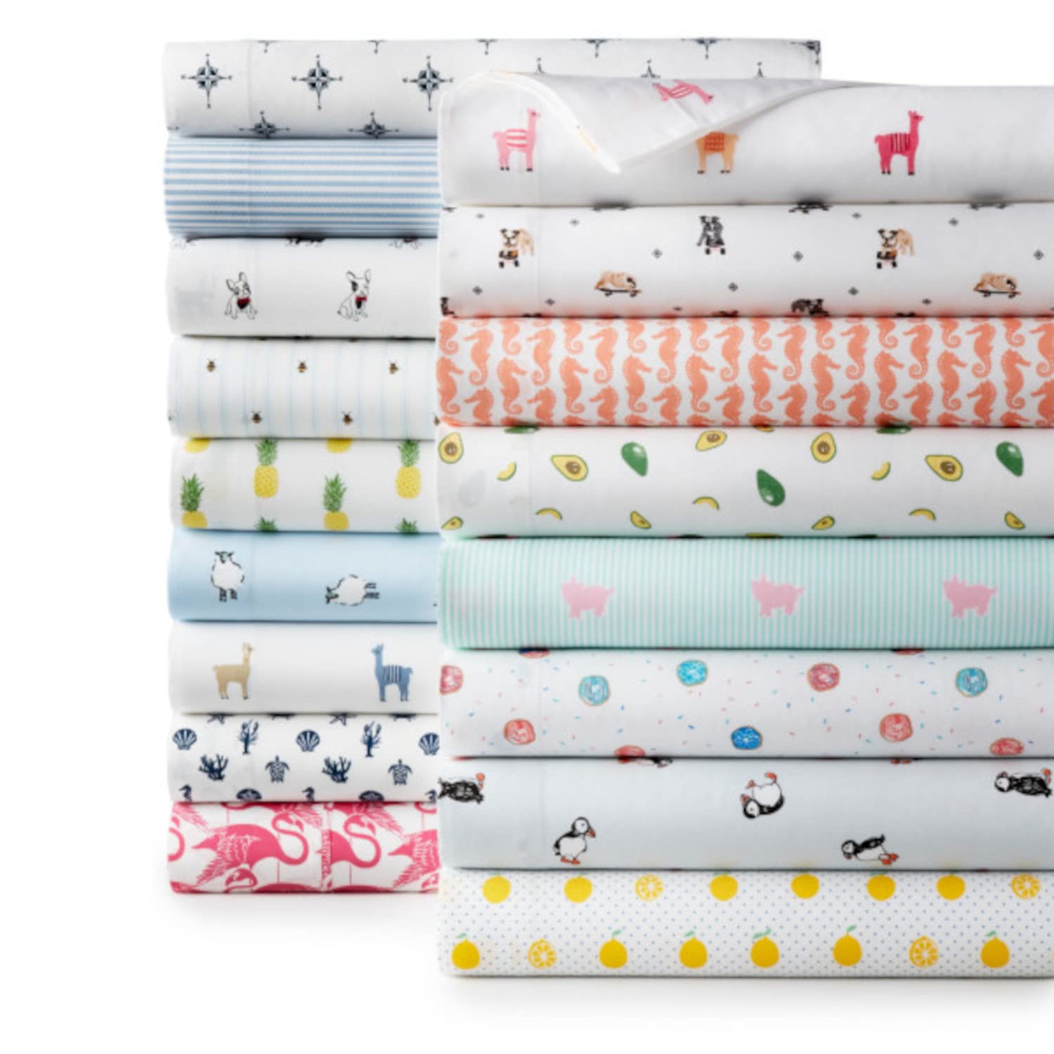 Poppy & Fritz - Juego de sábanas Individual XL, Juego de Ropa de Cama de percal de algodón, vigorizante y Fresco, Elegante decoración del hogar (Rayas Oxford, Azul, Individual XL)