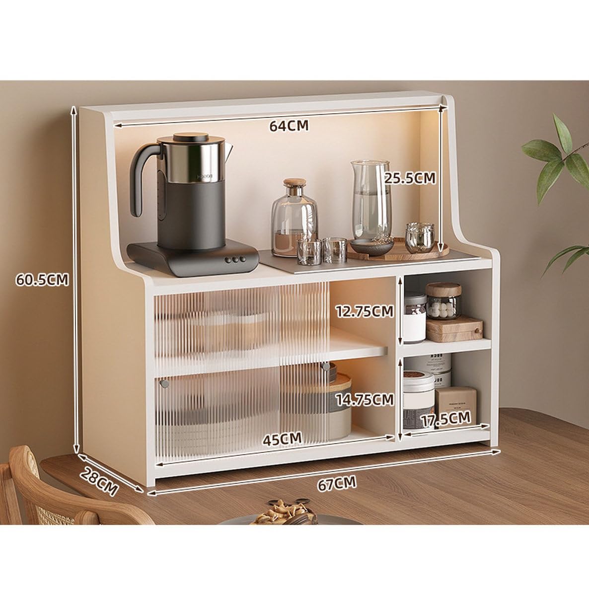 Amazon｜MJKQ9 食器棚 ミニ食器棚 木目調 木製 ひとり暮らし用 67*28 