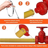 Vista 5 de BOTTEN 20 piezas de abrazaderas de manguera negras, 3/4" - 1-1/2" (21-38mm) 304 abrazaderas de manguera de acero inoxidable, kit de surtido