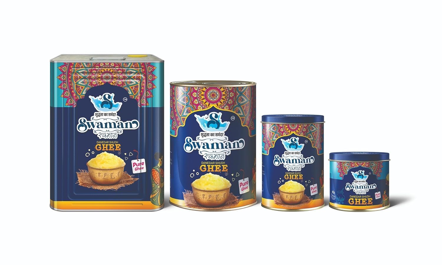 Swaman Pure Buffalo Danedar Shudh Ghee 1 ltr pack