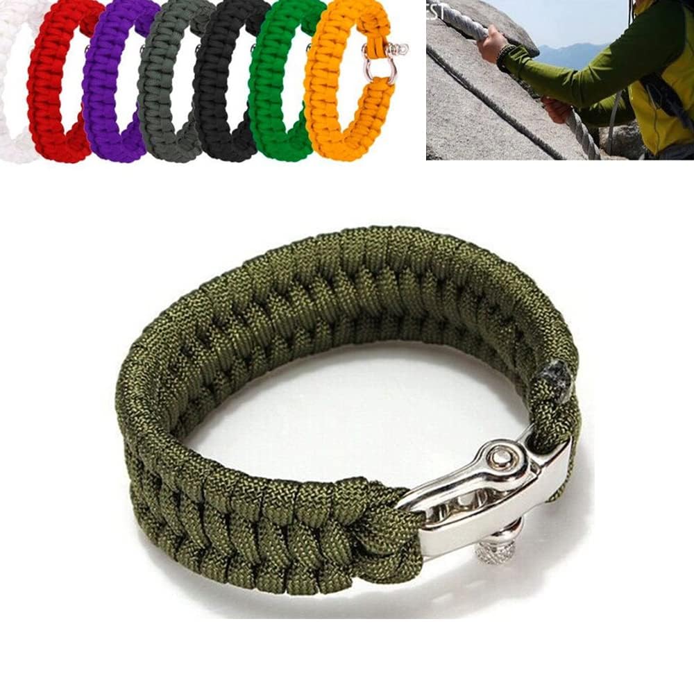 SagaSave Bracelet de survie en paracorde en plein air avec boucle réglable pour voyage, camping et randonnée
