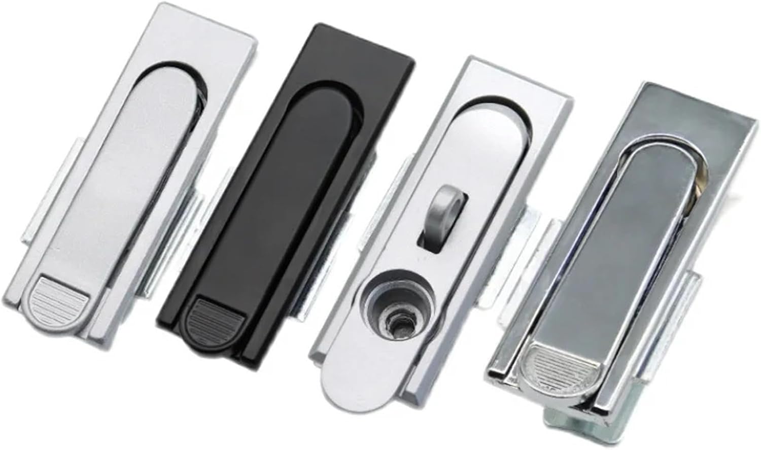 MS380 Industrial Equipment Keyless Rectangle Zinc Alloy Flat Lock Switch Cabinet Handle Panel 1Pcs(MS380-1 SUS304)
