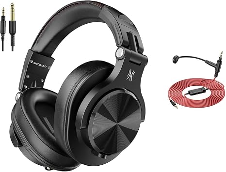 OneOdio A71 Wired Over Ear Headphones & 3.5 mm Cable with Boom Mic