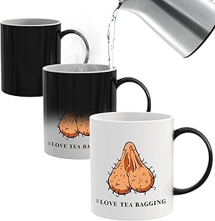 White Elephant Gifts for Adults - Christmas Stocking Stuffers for Men Women, Message Appears as it Heats Coffee Mug Novelty Gag Funny Gifts for Christmas Valentines Day Birthday Prank Office Joke