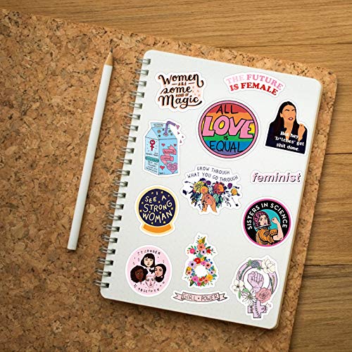 image for Acekar Feminist Stickers| 50 Pcak | Vinyl Waterproof Stickers for Lapt