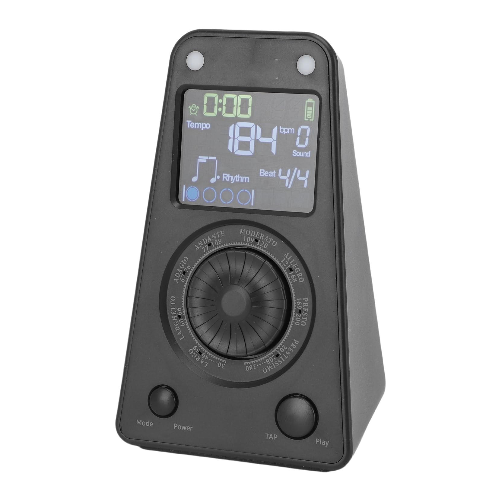 Generic Métronome Numérique Portable, Haut-parleur BT, fonctionnalité pour Piano Guzheng, qualité Sonore Claire, Batterie 1100mAh (BLACK)