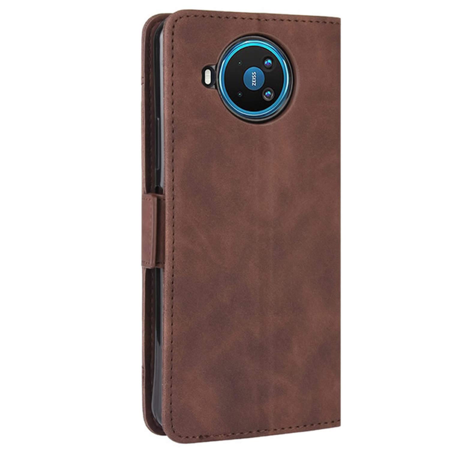 HualuBro Ledertasche Für Nokia 8.3 5G – Klapphülle Mit Magnetverschluss, 5 Kartenfächern & Standfunktion (schwarz)