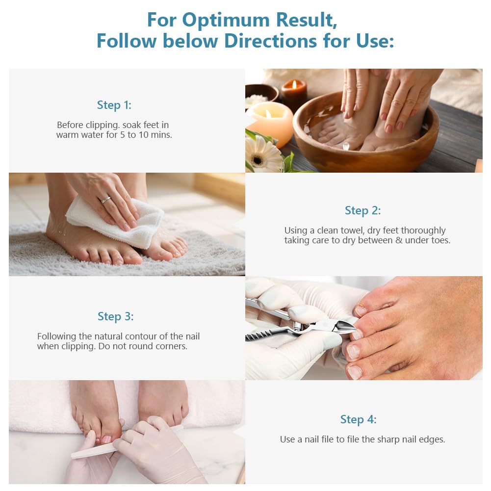 Beugo Pince Coupe Ongles, Coupe-Ongle pour Ongle Incarné et Épais Ciseaux Ongles Pieds en Acier Inoxydable Incarnés Robustes pour Mains et Pieds Manucure Pédicure