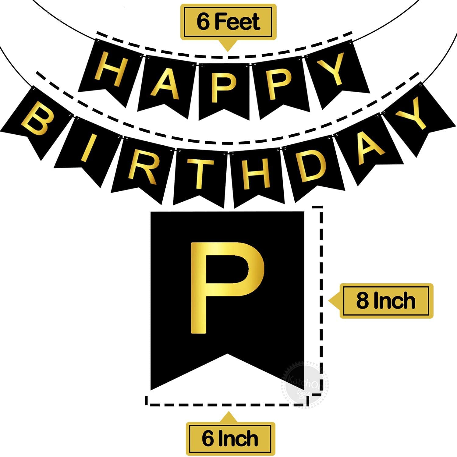 Mumoobear Gold And Black Birthday Decorations Set Happy Birthday Banner For Birthday Party