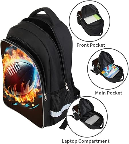 Miniatura 2 de Mochila de fútbol para la escuela, genial para niños adolescentes, A