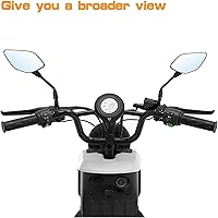 Vista 8 de Mamiko Espejos universales de motocicleta de 0.315 pulgadas para manillar de 7/8 pulgadas, compatible con ATV, motos de nieve, scooter, ciclomotor