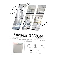 Vista 8 de Cubo de dos compartimentos para oficina, hogar, hotel, escuela, blanco, pedal, fácil de combinar