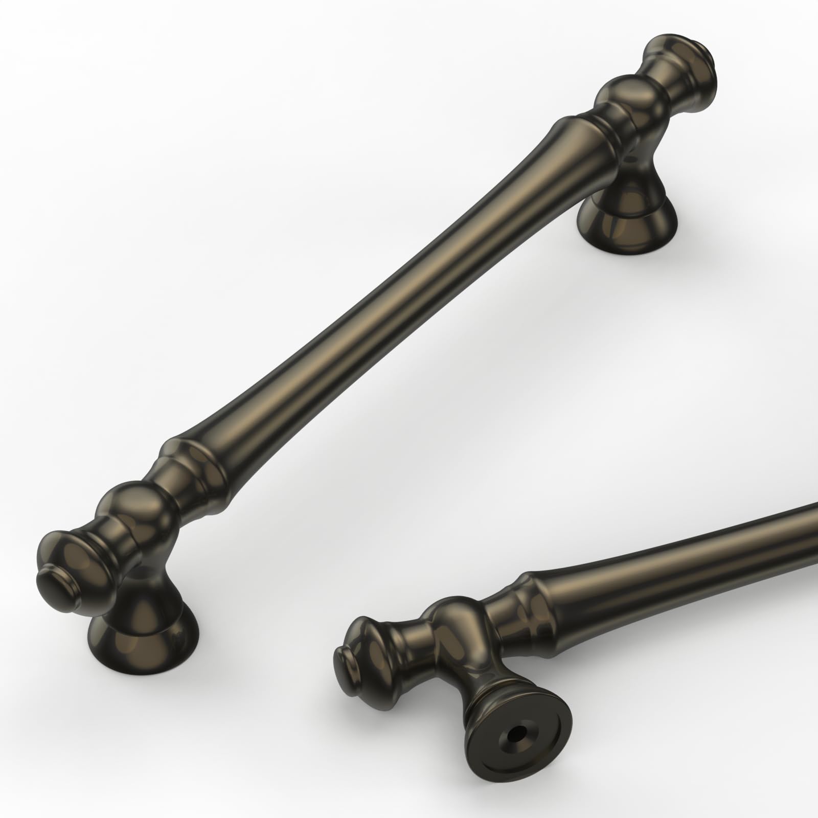 Asidrama 10 Pack 5 Inch(128mm) Brushed Brass Kitchen Cabinet Handles, Gold Cabinet Pulls Kitchen Cabinet Hardware for Cupboard Drawer Handles Dresser Pulls — view 56