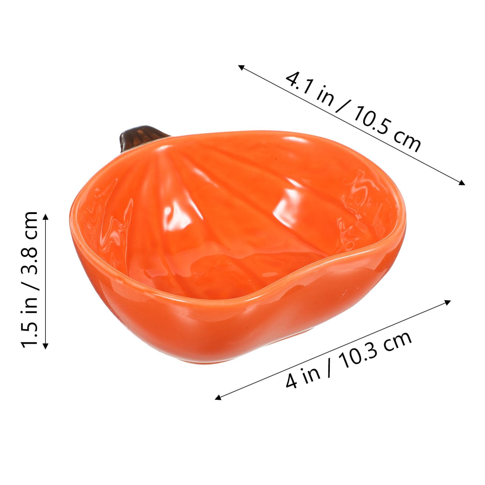 Kichvoe 4pezzi Ciotolper Criceti Ceramica Forma Di Zucca Ciotolper Animali Domestici Per Cibo Per Criceti Porcellini e Piccoli Animali