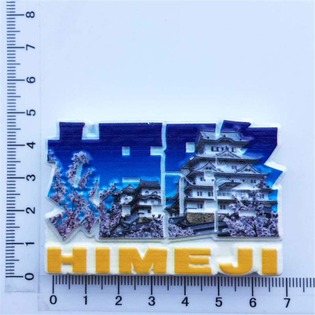 Magnete Frigorifero 3D Castello Di Himeji Giappone – Souvenir Di Viaggio In Resina, Fatto A Mano, 7,5 X 4,5 Cm