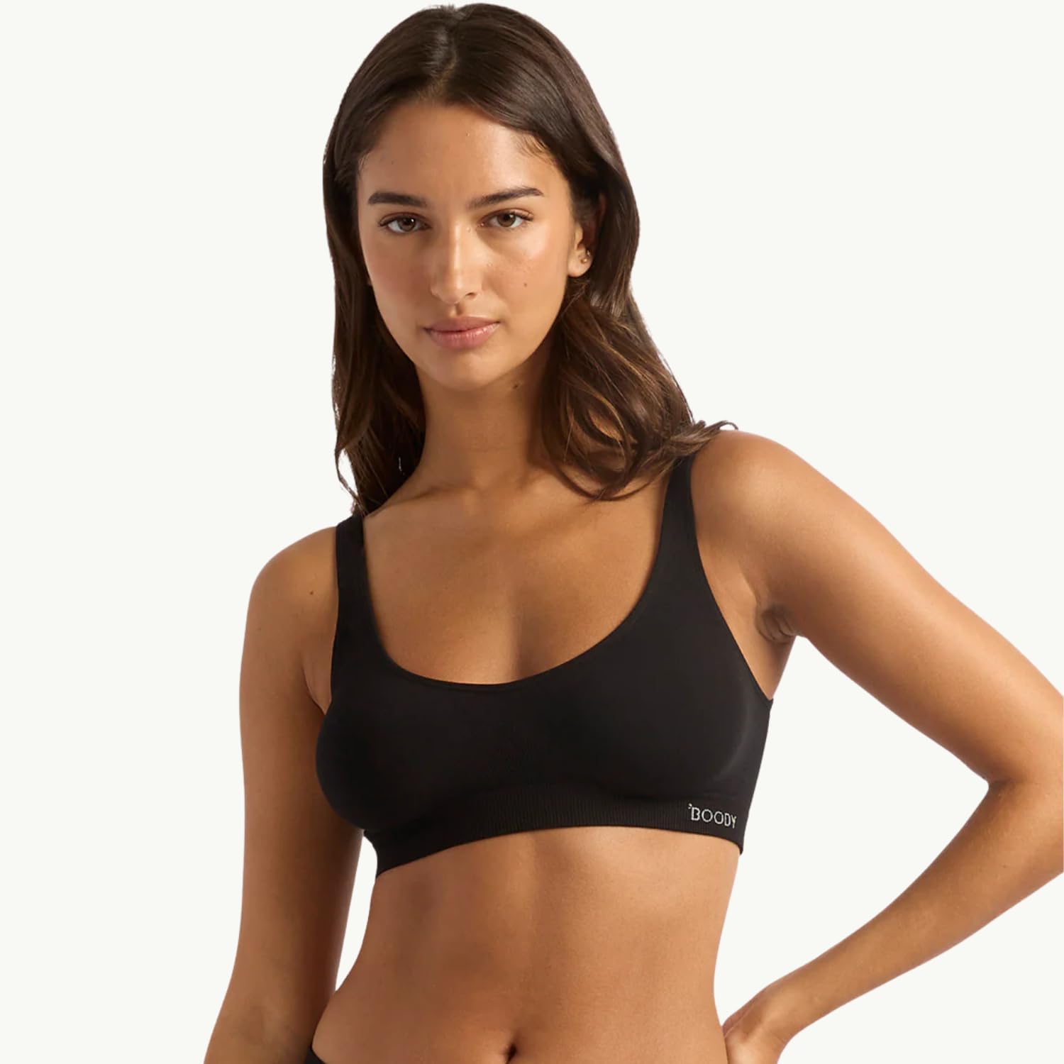 Boody -Seamfree Crop Bra -Seamless Bralette -No Padding, Clips, Fastenings, Wires -Bamboo Viscose -Low-Medium Support Pull-On