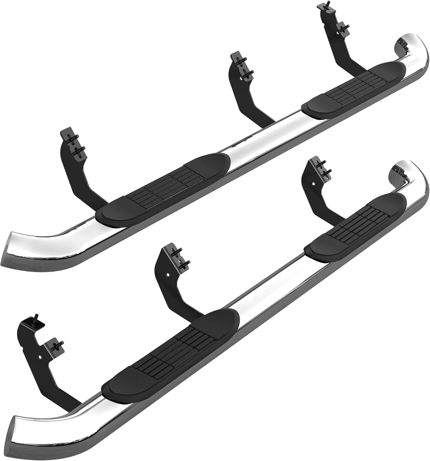 Running Boards Side Steps Compatible with 2024-2025 Toyota Tacoma Double Cab (Include Hybrid Model) 3" Stainless Steel Side Bars Step Rails Nerf Bars