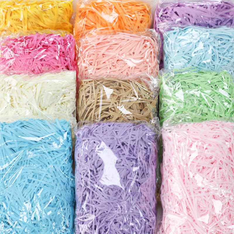 BPABDEITR Papier De Soie Déchiqueté, Cadeau, Coupe Froissée, Multicolore, Paquet De 2 À 8, 100g(Light Yellow,100g*8Pack)