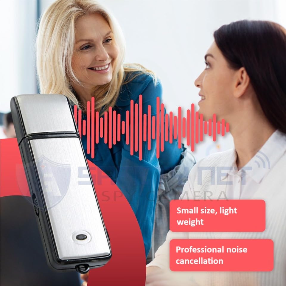 Image of SAFETYNET Mini USB HD Voice Recorder Pendrive, Clear Audio Sound Recording Pen Drive, Audio Recording Device with Inbuilt 8GB Memory for Home, Office, Meetings