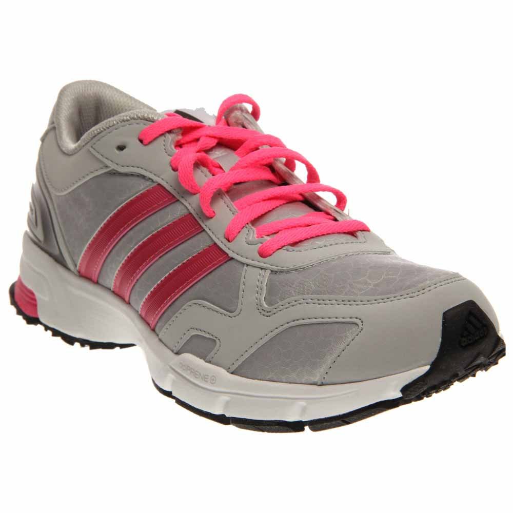 adidas Marathon 10 ng Womens Clear Onix/Solar Pink/Black Running Course Sneakers