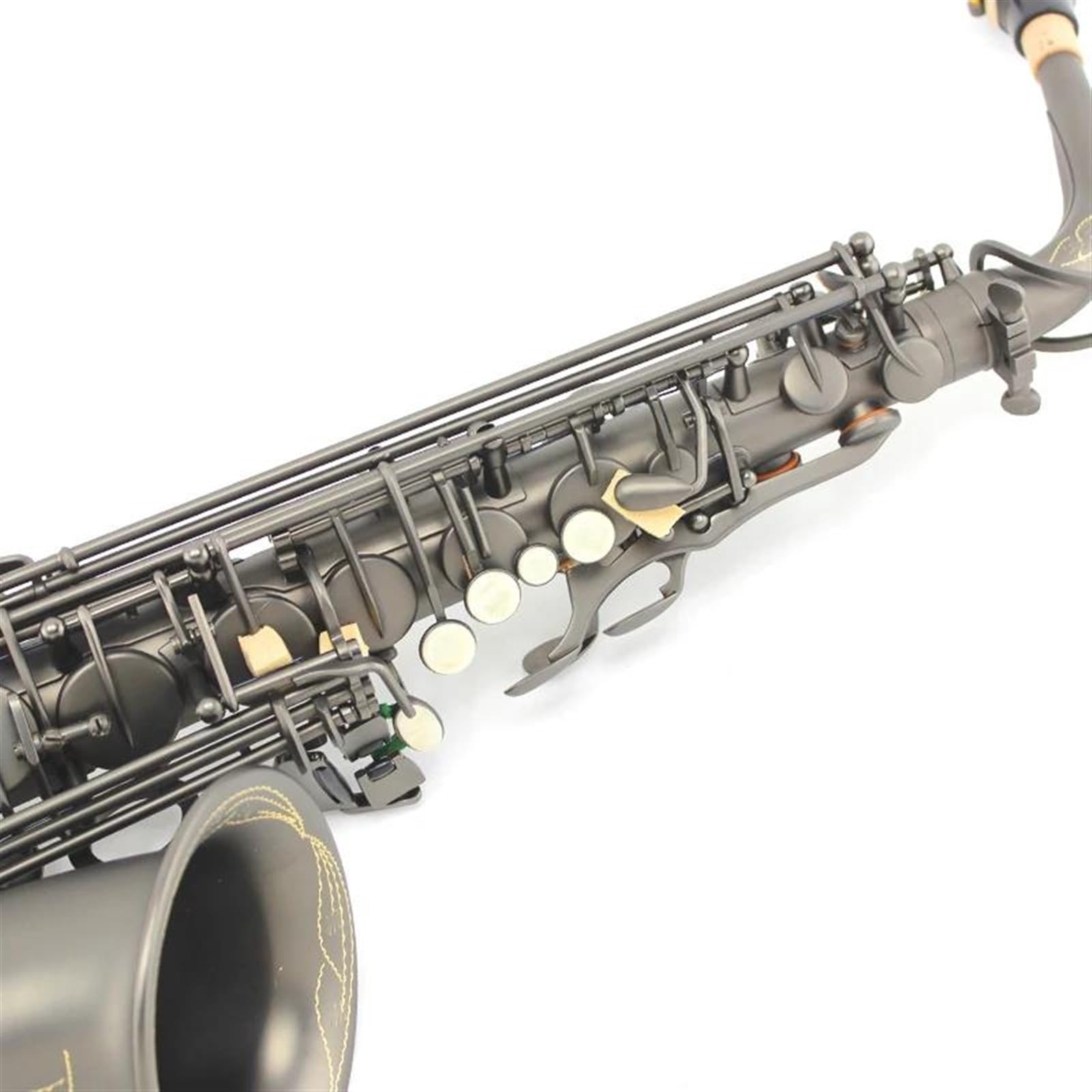Profesjonalny Saksofon Matowy Czarny Nikiel Złoty Eb Z Akcesoriami Instrumenty Muzyczne profesjonalny Saksofon