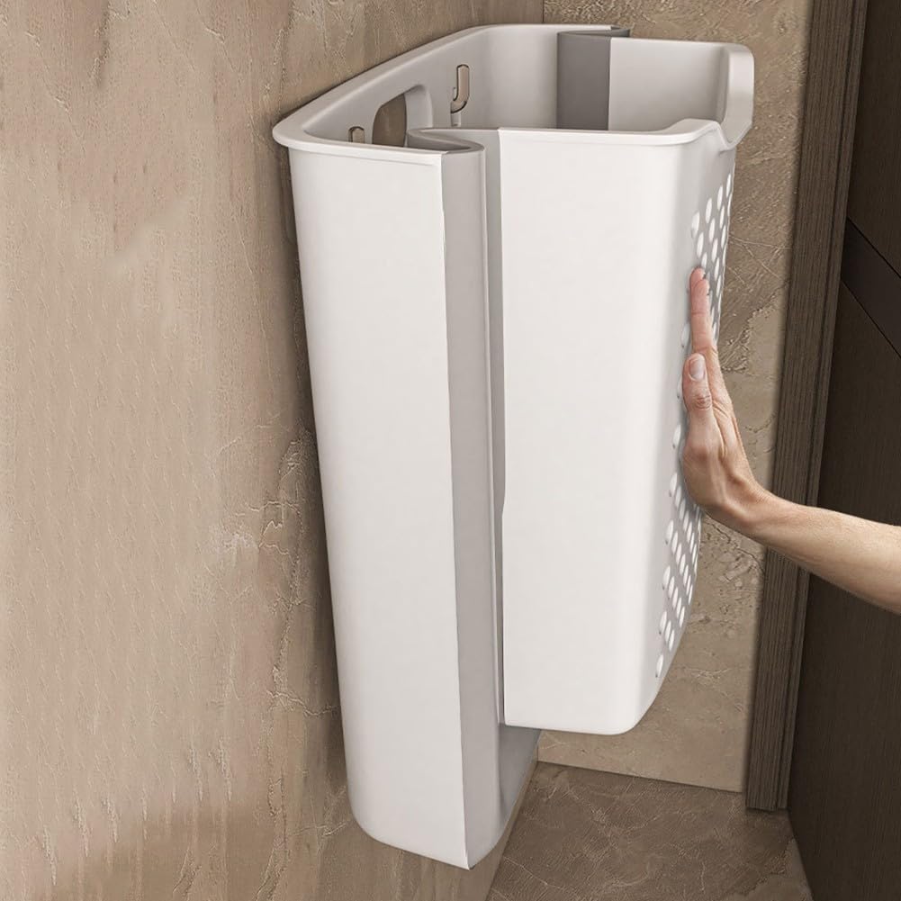 Panier à linge en plastique perforé pour l'organisation de la chambre